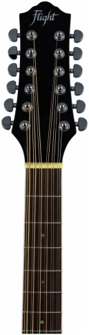 FLIGHT D-200/12 EQ BK - Гитара электроакустическая 12-струнная фото 7