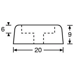 ADAM HALL 4903 - ножка резиновая, D 20х9 мм фото 2