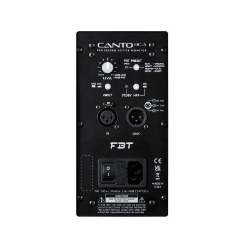 FBT CANTO 8CA B - активная двухполосная коаксиальная акустическая система, НЧ 200Вт + ВЧ 100Вт, DSP фото 3