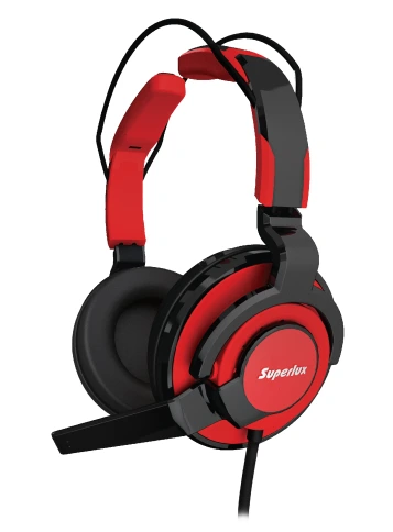 Superlux HMC631 Red профессиональная игровая гарнитура для ПК, разъёмы 2 x 3.5 мм фото 1
