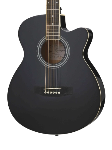 GA-H10-BK Акустическая гитара, с вырезом, черная, Smiger фото 3