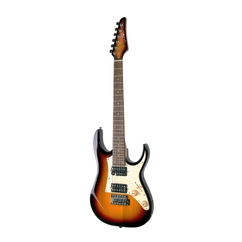 REDHILL STM100 VS - электрогитара уменьш., Superstrat, 565 мм, H+H, тополь+клен, цвет санберст фото 2