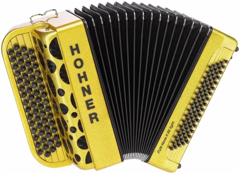 HOHNER Fun Nova II 80 light gold glitter (B-Stepped) - Баян фото 1