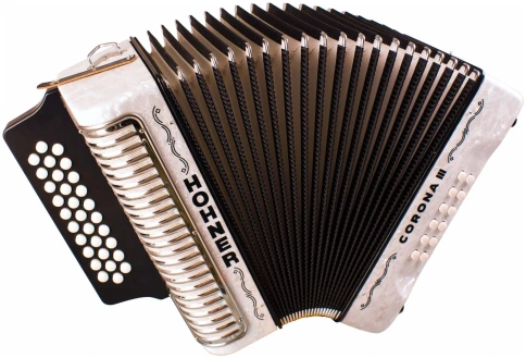 HOHNER Corona III BbEbAb white - Аккордеон диатонический фото 1
