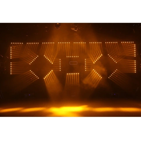 INVOLIGHT LEDBAR508R - светодиодная моторизованная панель, 7x 3Вт (амбер), красный лазер 8х 500мВт фото 2