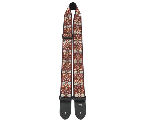Perri's TWS-7007 - Ремень для гитары, Серия: JACQUARD, Материал: жаккард, с кожаными концами, Рисунок: X and Os, Ширина ремня: 5 см, Длина: 99 - 147 с фото 1