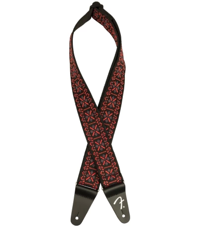 Ремень гитарный FENDER PASADENA WOVEN STRAP LATTICE RED фото 1