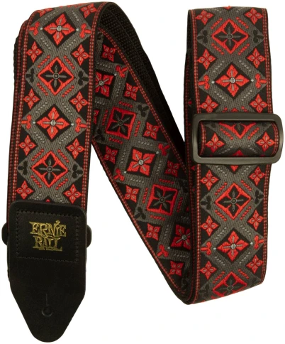 ERNIE BALL 5346 Jacquard Red King - Ремень для гитары фото 1