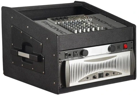 GATOR GRCW-10X4 - рэковый кейс, 10U верх, 4U низ, дерево, черный, со съемным чехлом фото 4