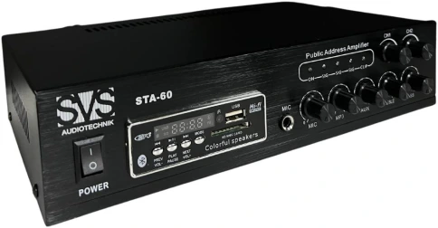 SVS AUDIOTECHNIK STA-60 Радиоузел, 100 В (4, 8, 16 Ом), усилитель мощности... фото 2