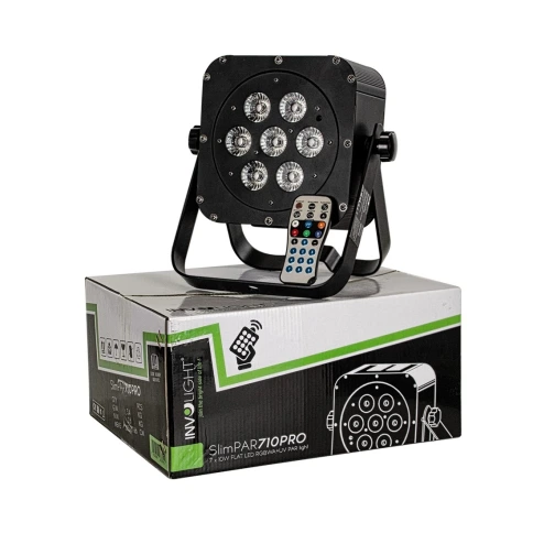 INVOLIGHT SLIMPAR710PRO - светодиодный прожектор RGBWA+UV, 10 Вт мультичип (7 шт.), DMX-512, ИК-ДУ фото 3