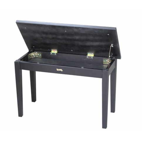 TEMPO Turris 129/MB - банкетка деревянная double seat, кожзам, цвет: чёрный матовый, нотное отделени фото 2