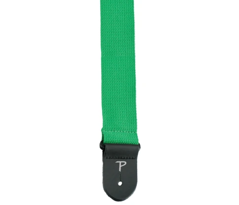 Perri's CWS20-1689 - Ремень для гитары, Серия COTTON, Материал: хлопок, Рисунок: отсутствует, Цвет: ярко-зелёный, Ширина ремня: 5 см, Длина: 99 - 147  фото 1