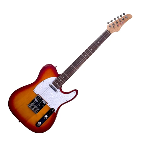 REDHILL TLX100 CS - электрогитара, Telecaster, S-S, тополь/клен, цвет черри санбёрст фото 1