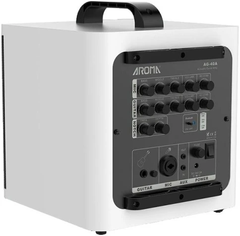 AROMA AG-40A WH - Комбоусилитель для акустической гитары фото 3