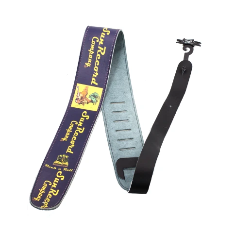 PERRI'S P25SR-1200 - кожаный ремень (2,5') для гитары (Rooster with guitar) фото 1