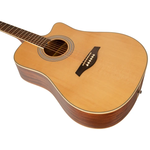 Акустическая гитара ROCKDALE Aurora D6 C NAT Satin фото 4