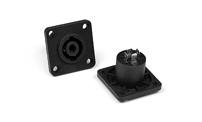 INVOTONE SPK4MQ - разъем Speaker Connector блочный, 4pin, мама, квадратный фланец, корпус пластик фото 1
