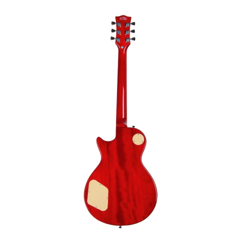 REDHILL LPX200 TRD - электрогитара, Les Paul, H+H, клен/окоуме, цвет прозрачный красный фото 5