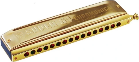HOHNER Super 64C 7583/64 C gold - Губная гармоника хроматическая фото 1