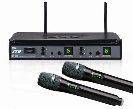 JTS E-7Du/E-7THD Радиосистема двухканальная с двумя ручными радиомикрофонами фото 1