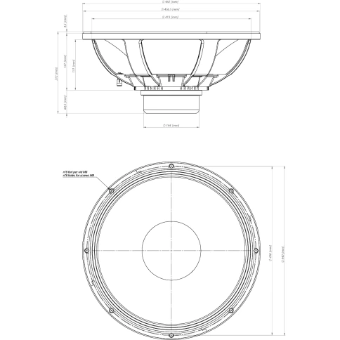 EIGHTEEN SOUND 18NLW9400/8 - 18' динамик НЧ, неодим, 8 Ом, 1200 Вт AES, 98 dB, 30-2500 Гц фото 2