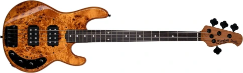 STERLING StingRay HH Poplar Burl Top Amber - Бас-гитара 4 струны фото 1