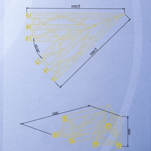 INVOLIGHT TN-21 - угловой модуль для 2-х ферм 45*, треугольн., 290х1000 фото 2