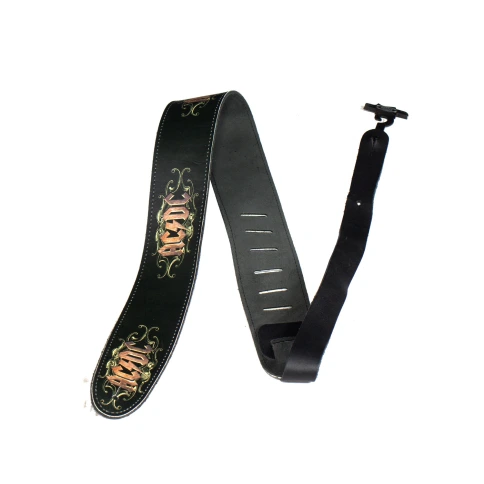 PERRI'S P25ACDC-1022 AC/DC - кожаный ремень (2,5') для гитары, (AC/DC) фото 1