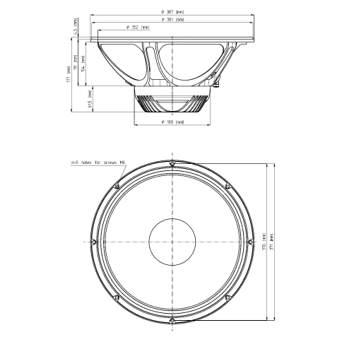 EIGHTEEN SOUND 15ND930/16 - 15' динамик НЧ, неодим, 16 Ом, 500 Вт AES, 98dB, 40...4100 Гц фото 2