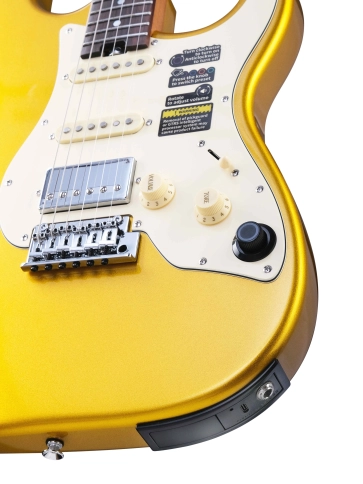 S800-Standard-800-GD Электрогитара с встроенным процессором, золотистая, GTRS фото 10