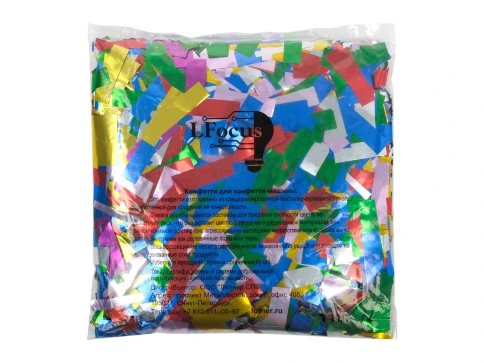 FMCMCL Конфетти металлизированное 17х55мм, разноцветный, упаковка 1 кг, LFocus фото 2
