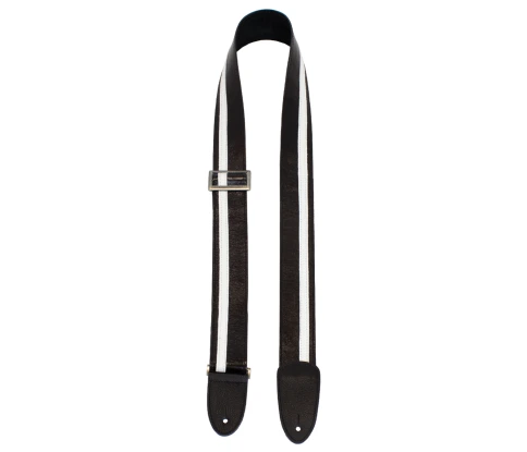 Perri's CCL-7521 - Ремень для гитары, Серия: Leather and Suede Straps, Материал: кожа, Рисунок: белая полоса, Ширина ремня: 5 см фото 1