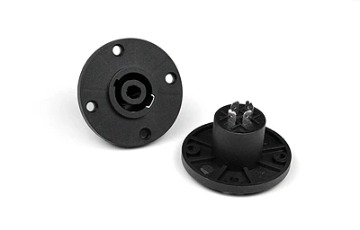 INVOTONE SPK4MR - разъем Speaker Connector блочный, 4pin, мама, круглый фланец, корпус пластик фото 1