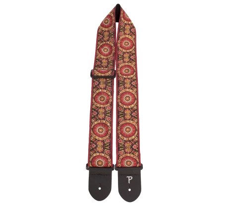 Perri's TWS-7142 - Ремень для гитары, Серия: JACQUARD, Материал: жаккард, Рисунок: медальоны, Ширина ремня: 6.35 см, Длина: 99 - 147 см фото 1