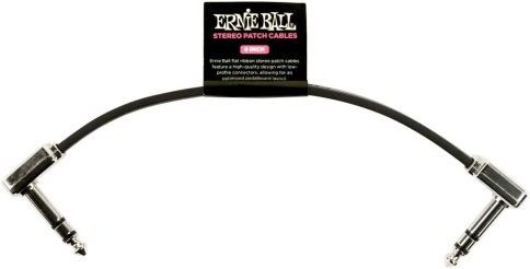 ERNIE BALL 6408 stereo, 15см - Инструментальный кабель фото 1