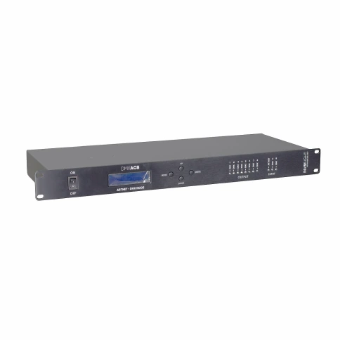 INVOLIGHT DMXAC8 - конвертер/сплиттер Art-Net, DMX-512, разъемы 2х RJ45, 2х DMX-вход, 8х DMX-выход фото 1