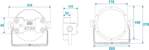INVOLIGHT SLIMPAR784 - светодиодный прожектор, 7х8 Вт RGBW мультичип, DMX-512 фото 3