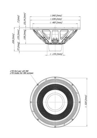 EIGHTEEN SOUND 21NLW4000/4 - 21' динамик с расширенным НЧ, 4 Ом, 1600 Вт AES, 97dB, 30-1800 Гц фото 3