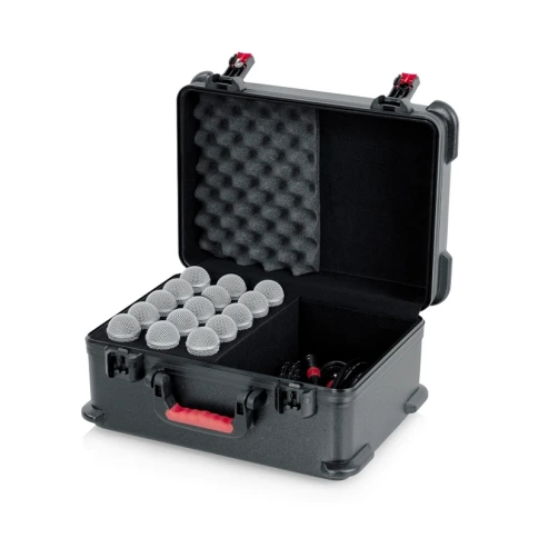 GATOR GTSA-MIC15 - пластиковый кейс для 15 проводных микрофонов фото 2