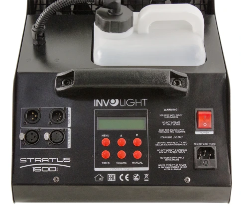 INVOLIGHT STRATUS1500DMX - генератор дыма c эффектом тумана (Fazer) 1500Вт, DMX 512 фото 3