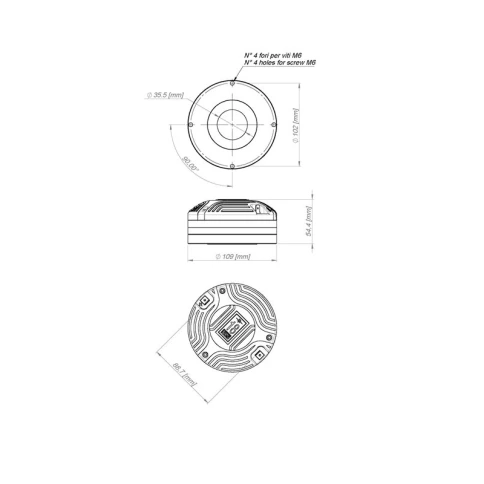 EIGHTEEN SOUND ND3T/8 - драйвер, неодим, 8 Ом, 110 Вт, 112 dB, 800...20000 Гц, выход 1.4' фото 4