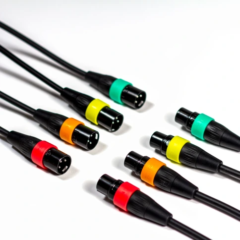 Zoom XLR-4C/CP набор из четырех микрофонных кабелей с цветными кольцами фото 1