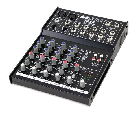 INVOTONE MX6 - микшерный пульт,2 микрофонных входа, XLR и балансный Jack,2 стерео входа. фото 1