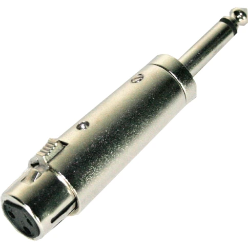 INVOTONE AD300 - переходник 3P XLR мама <>6.35мм моно джек папа, корпус металл фото 1