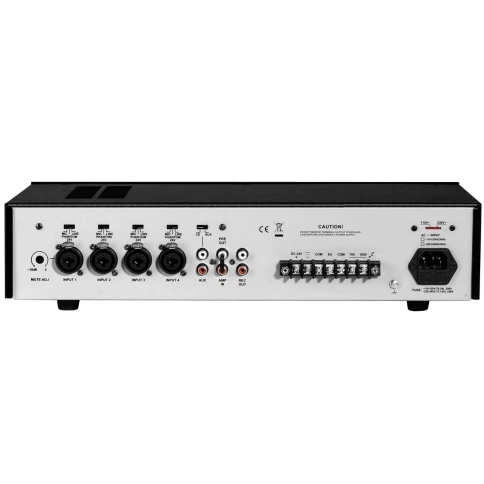 SHOW TA-4121 - трансляц. система 120 Вт, 70/100 В, 4Line/mic+2AUX, MP3 плеер пишущий фото 2