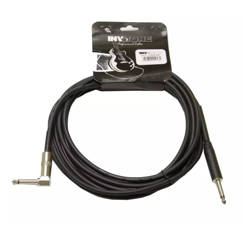INVOTONE ACI1206 BK - инструм. кабель,6,3 джек моно <-> 6,3 джек моно угловой, длина 6 м (черный) фото 1