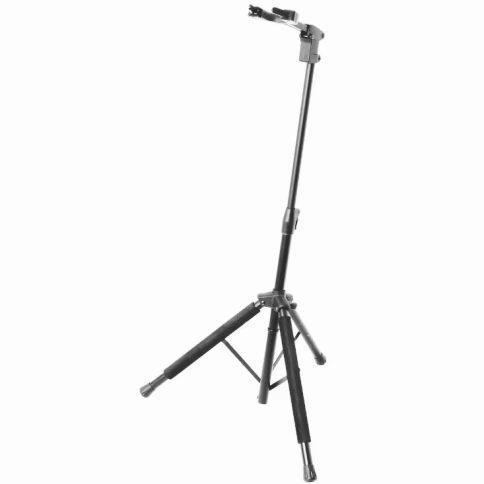 ONSTAGE GS8200 - проф.стойка для гитары Hang-It™ ProGrip , усиленная с автофиксатором, черная фото 1