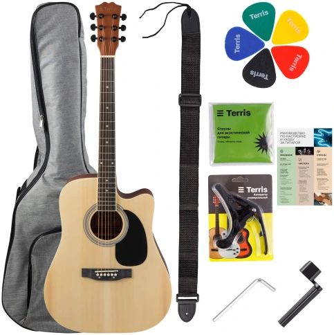 TERRIS TD-045 NA Starter Pack - Гитара акустическая в наборе фото 1