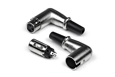 INVOTONE XLR3F200C - разъём XLR 3Р, угловой, кабельный, мама, корпус металл/ пластик фото 1